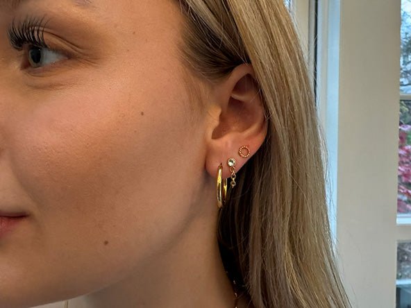 Sparkle Chain Stud Earrings