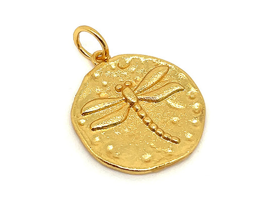 Dragonfly Coin Pendant