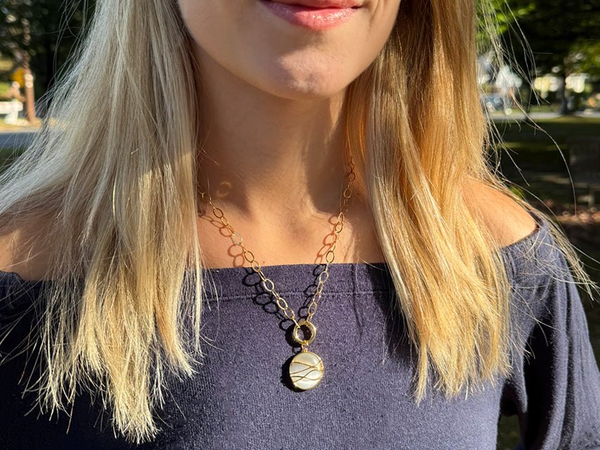 White Ocean Wave Pendant