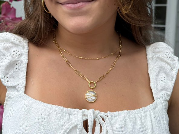 White Ocean Wave Pendant