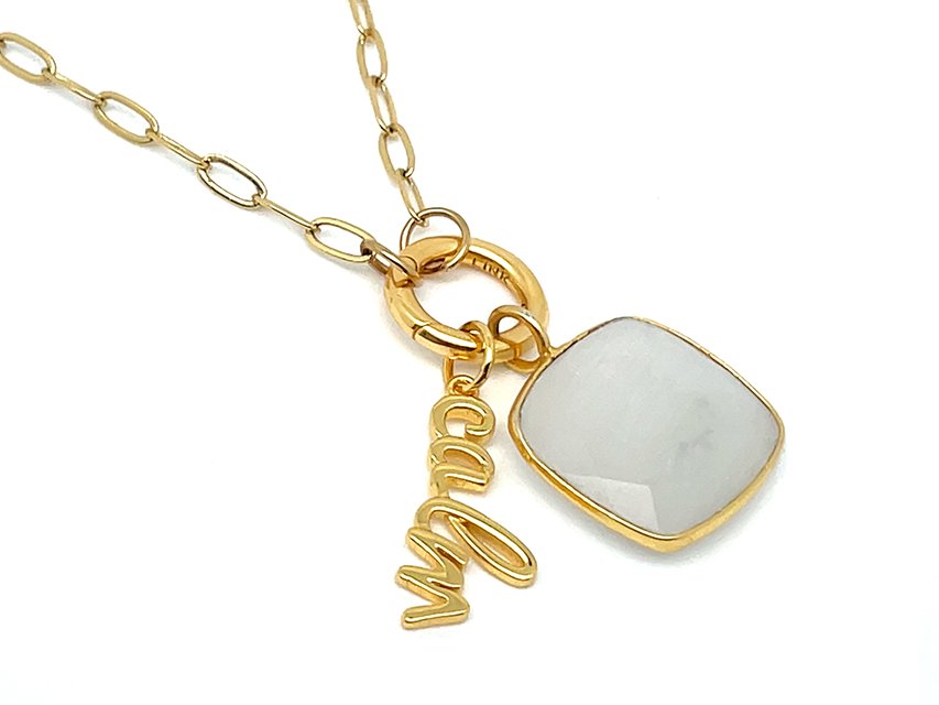 Elegant Calm Word Pendant | LINK, design your own