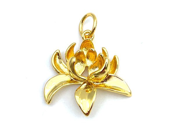 Lotus Flower Pendant Gold Silver LINK Necklaces