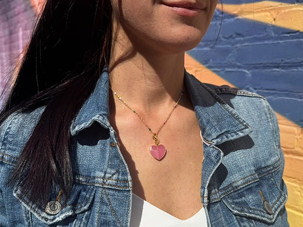 Timeless Heart Pendant | Natural Rhodochrosite