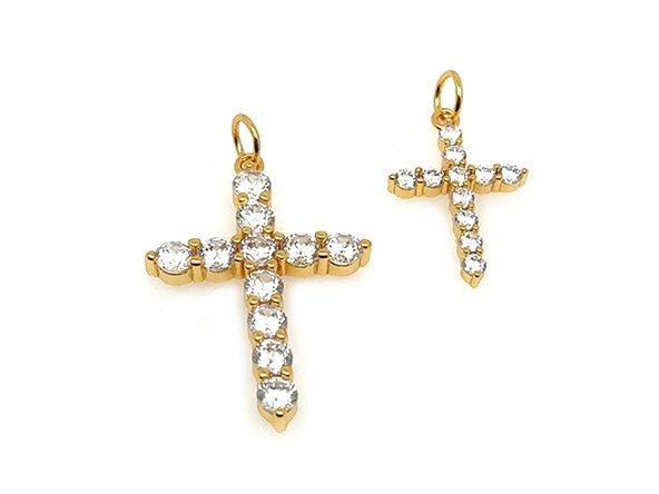 Large Sparkling Cross Pendant
