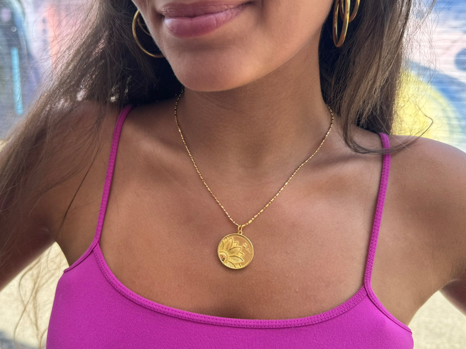 Sunny Sunflower Bee Pendant | LINK, design your own