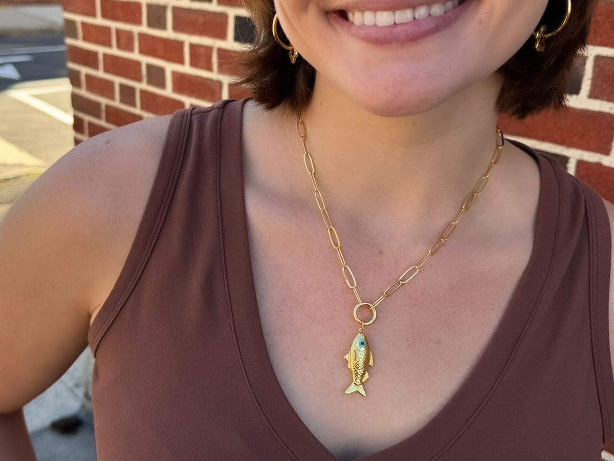 Lucky Evil Eye Fish Pendant | LINK, design your own