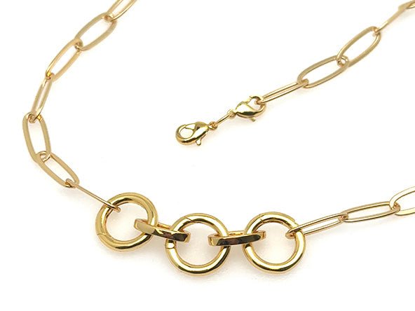 Triple Clasp Paperclip Chain