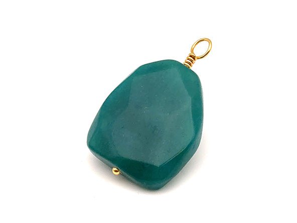 Vintage | Teal Agate Stone Pendant | LINK, design your own