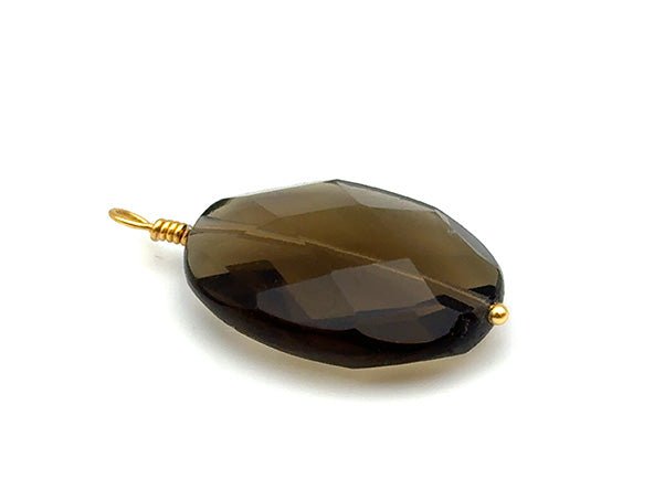 Vintage | Smoky Quartz Oval Pendant | LINK, design your own