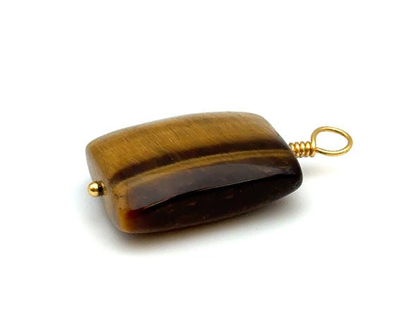 Vintage | Tiger Eye Rectangle Pendant | LINK, design your own