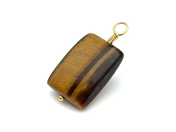 Vintage | Tiger Eye Rectangle Pendant | LINK, design your own