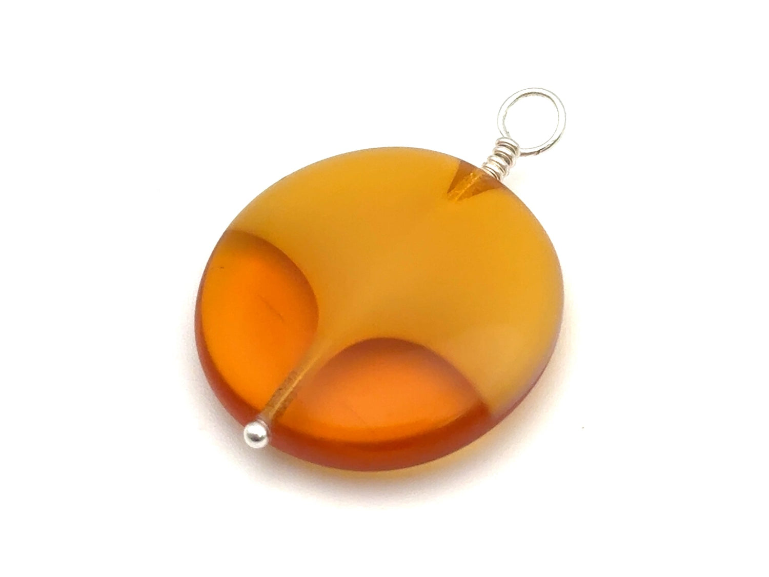 Vintage | Orange Swirl Glass Pendant | LINK, design your own