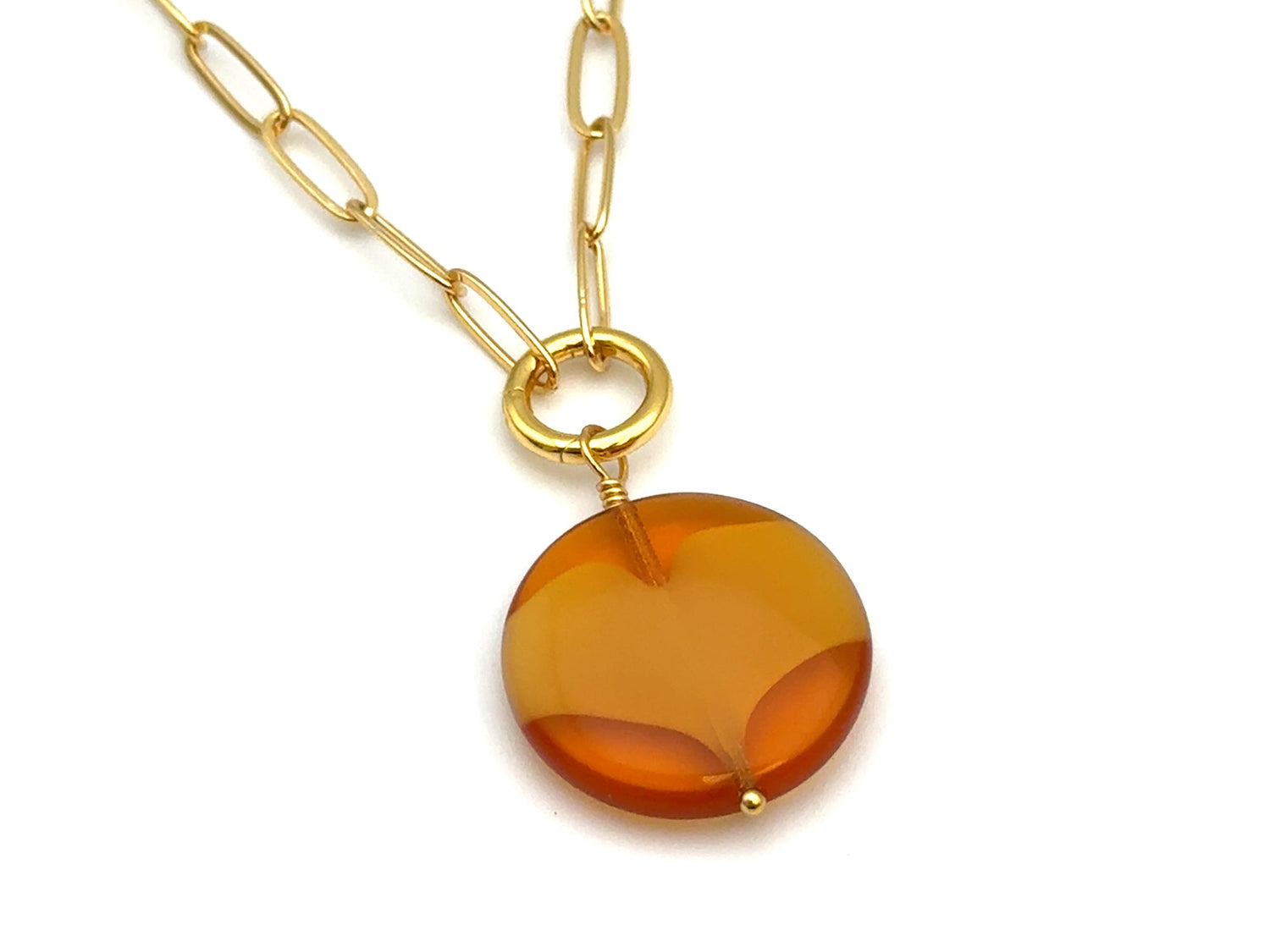 Vintage | Orange Swirl Glass Pendant | LINK, design your own