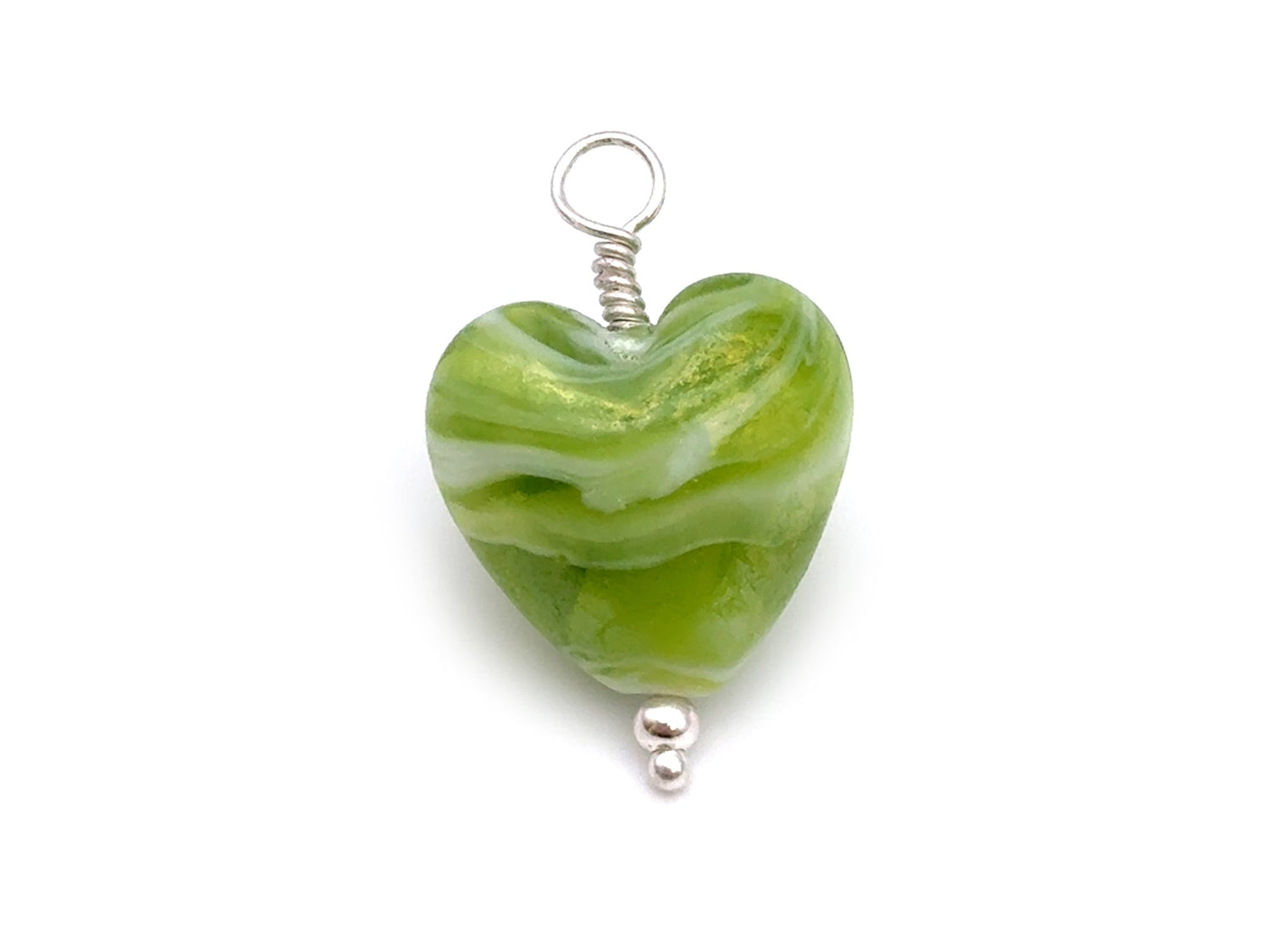 Vintage | Pearlized Lampwok Heart Pendant | LINK, design your own