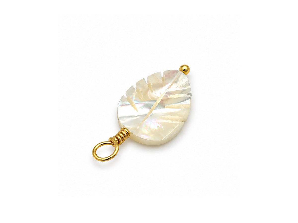 Vintage | Mother of Pearl Leaf Pendant | LINK, design your own
