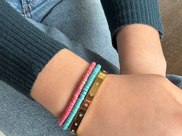 Sparkling Color Crush Bracelet Set | Turquoise & Pink