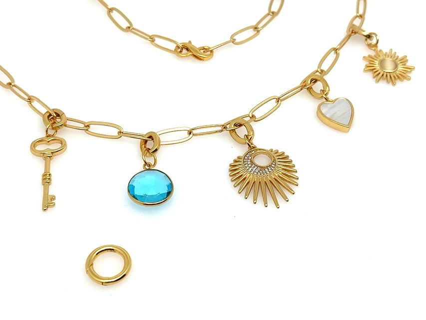 Elegant Paperclip Tiny Push-In Oval Clasp Set | SILVER