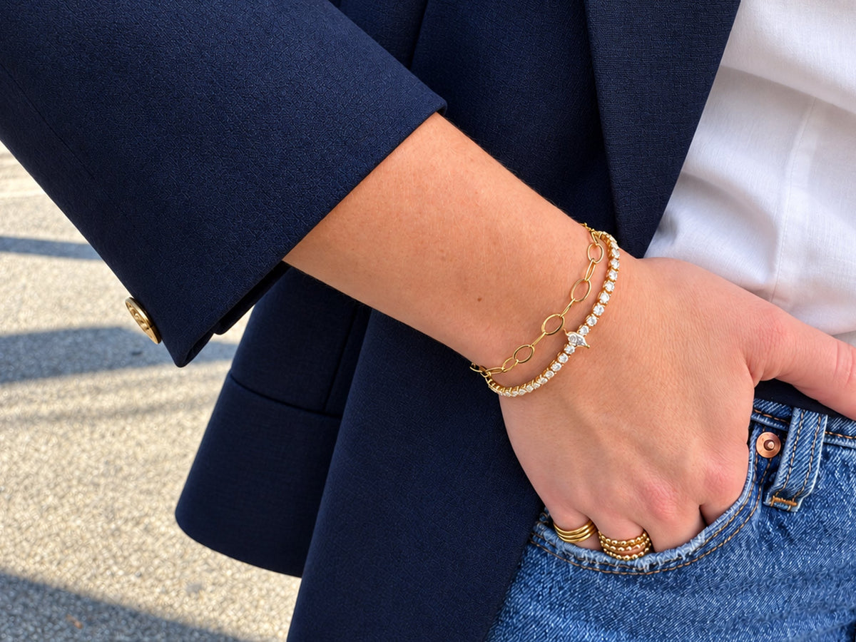Marquise Sparkling Tennis Bracelet | LINK, design your own