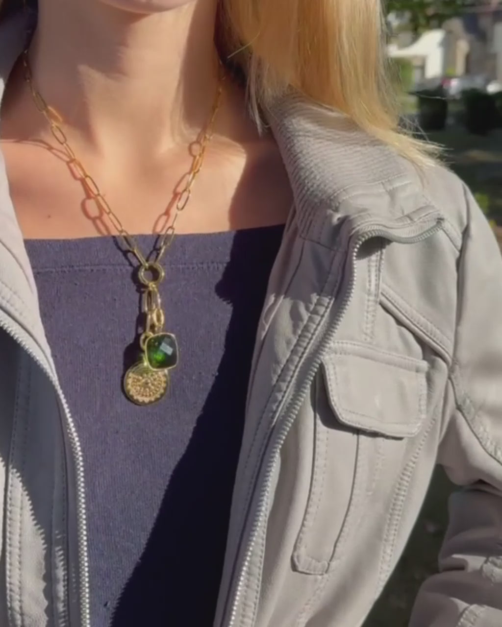 Peridot Infinity Sundial Duo