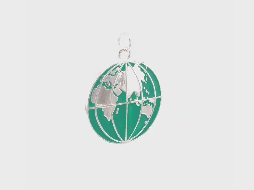 World Map Earth Pendant
