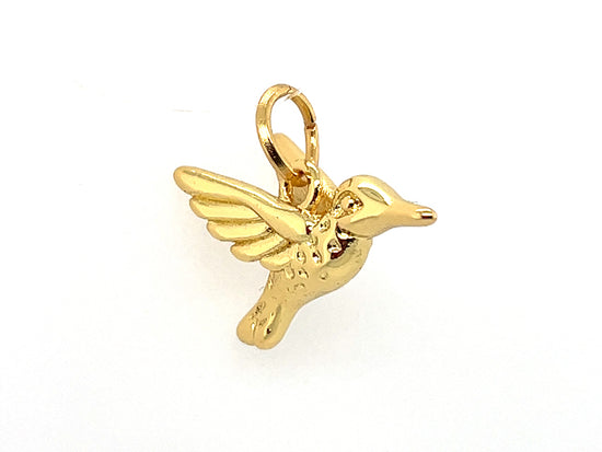 Gold Hummingbird Charm | Link Chain Jewelry