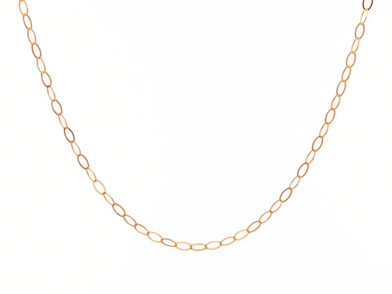 Elegant Gold and Silver Almond Shaped Necklace Chain