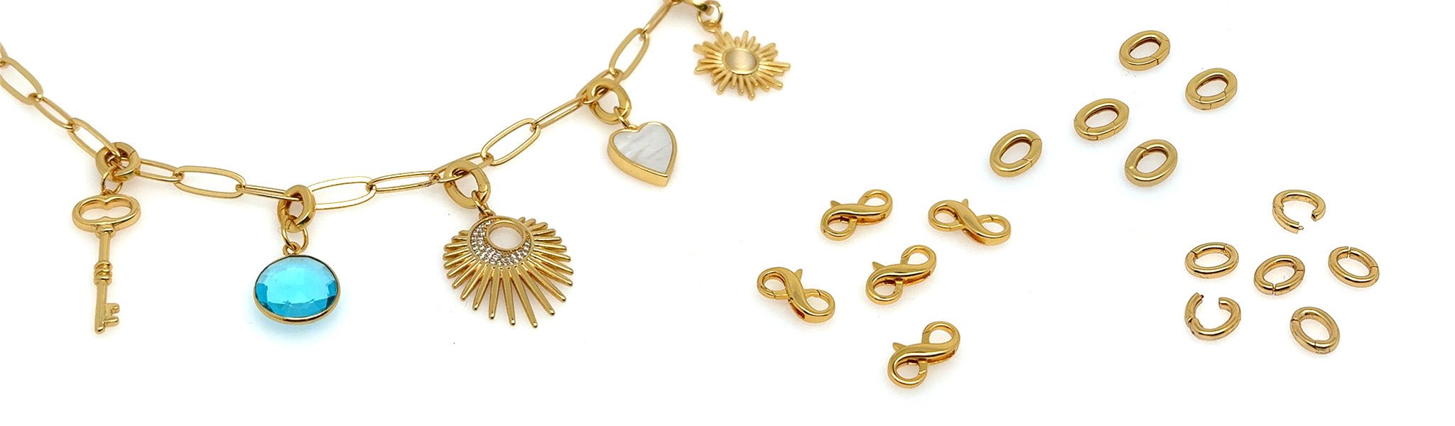 Elegant Paperclip with Charm Clasps - LINK