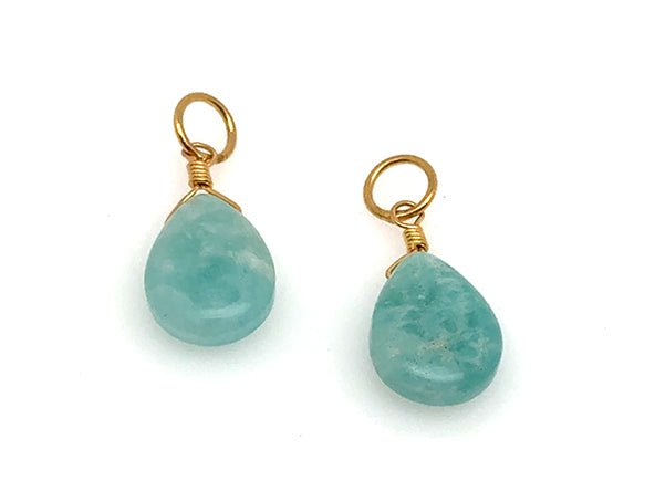 Natural Stone Teardrop Earring Charms | LINK, design your own