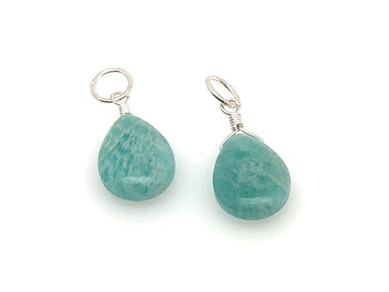 Natural Stone Teardrop Earring Charms | LINK, design your own