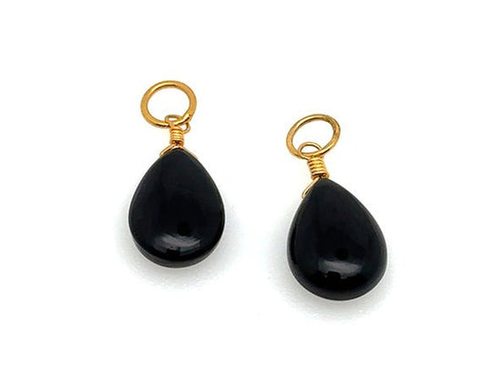 Natural Stone Teardrop Earring Charms | LINK, design your own