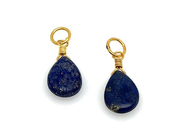 Natural Stone Teardrop Earring Charms | LINK, design your own