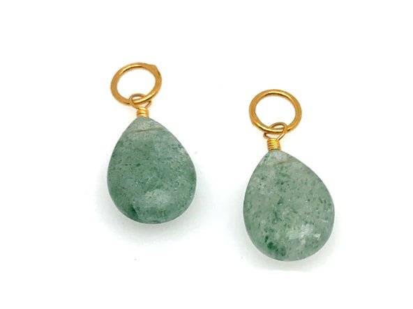 Natural Stone Teardrop Earring Charms | LINK, design your own