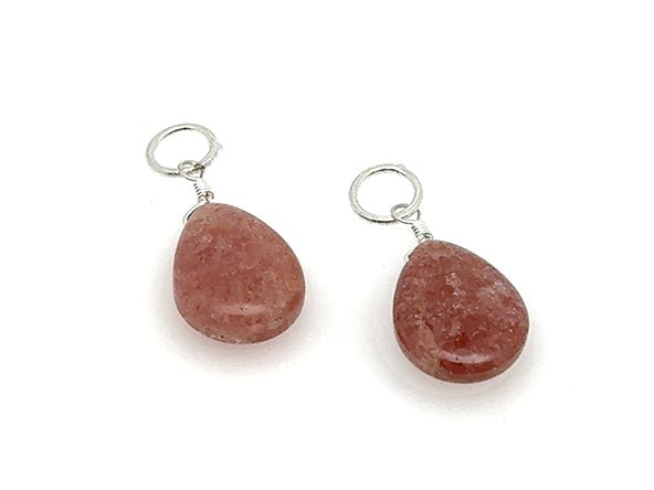 Natural Stone Teardrop Earring Charms | LINK, design your own