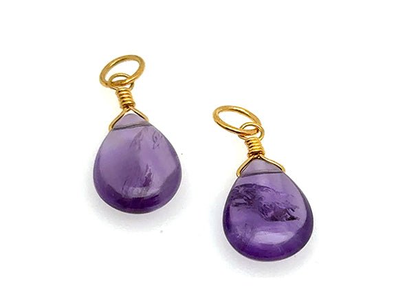 Natural Stone Teardrop Earring Charms | LINK, design your own