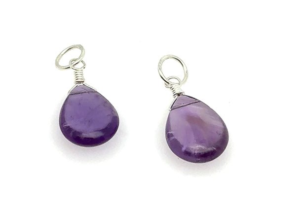 Natural Stone Teardrop Earring Charms | LINK, design your own