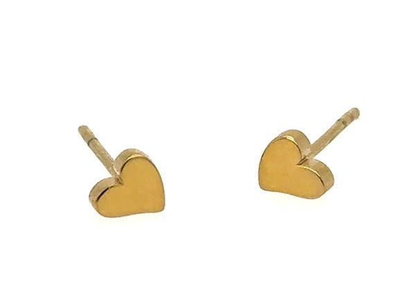 Tiny Curved Heart Stud Earrings