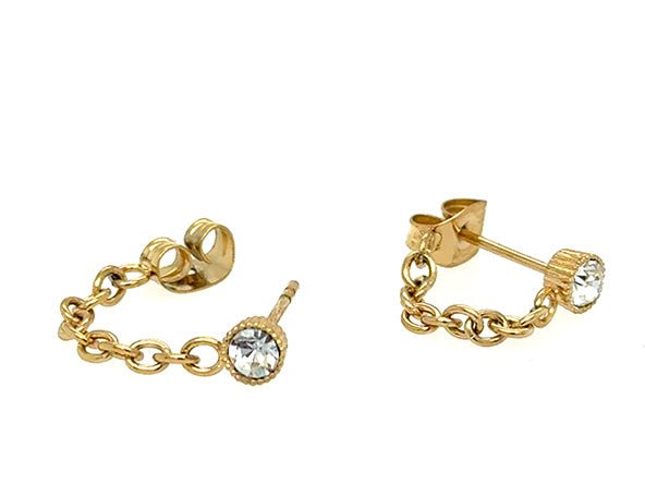 Sparkle Chain Stud Earrings