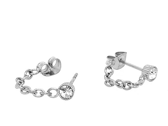 Sparkle Chain Stud Earrings