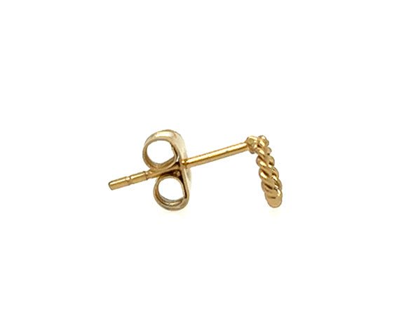 Mini Twist Rope Circle Stud Earrings