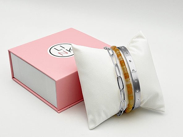 Sparkling Elegant Radiant Bracelet Set | Warm Aventurine