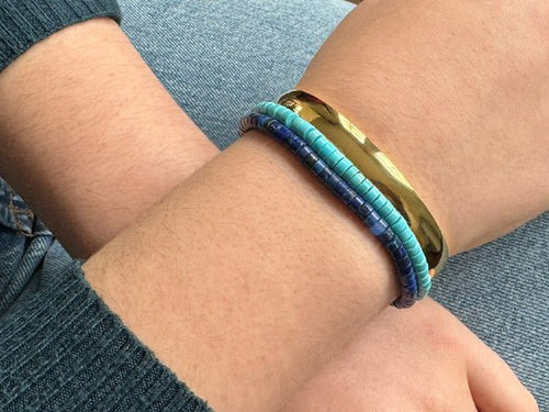 Bold Color Crush Bracelet Set | Turquoise & Lapis Lazuli | LINK, design your own