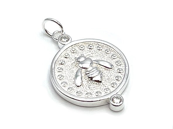 Double Sided Gold & Silver Bee Pendant | LINK Necklaces