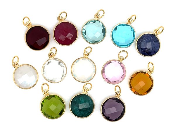 Sparkling Round Birthstone Pendants | LINK, design your own