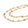 Peach Moonstone Rosary Chain | LINK, design your own