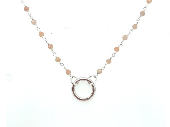 Peach Moonstone Rosary Chain | LINK, design your own