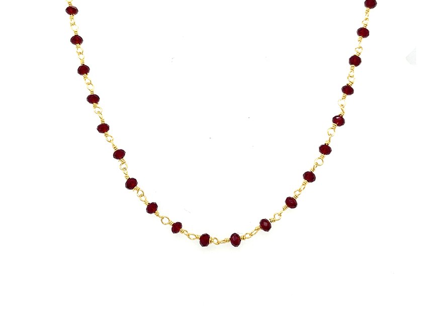 Garnet Red Rosary Chain | LINK, design your own