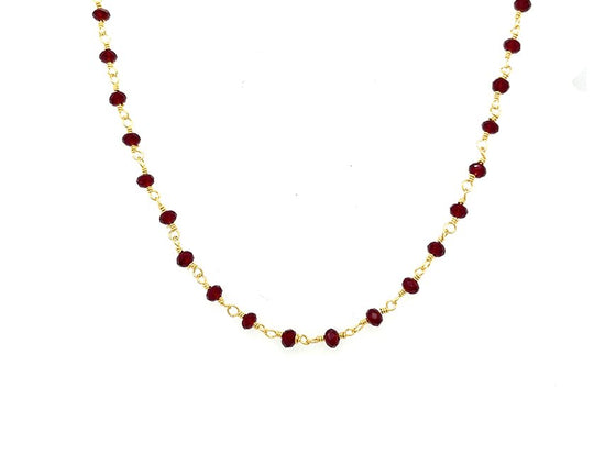 Garnet Red Rosary Chain | LINK, design your own