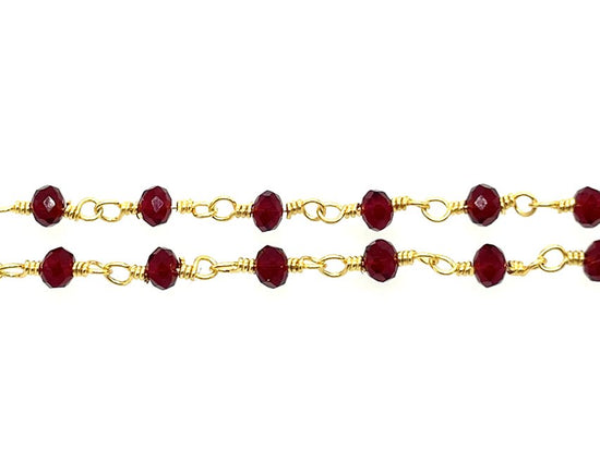 Garnet Red Rosary Chain | LINK, design your own