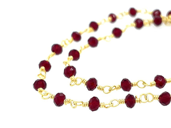 Garnet Red Rosary Chain | LINK, design your own