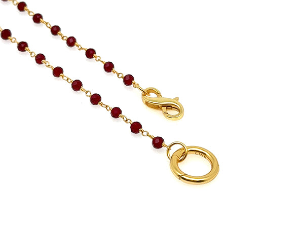 Garnet Red Rosary Chain